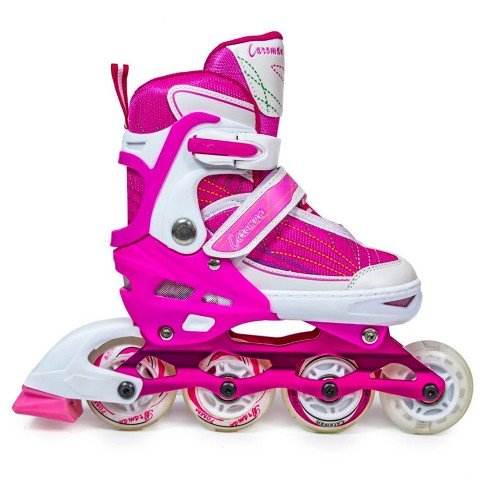 Роликовые коньки раздвижные SkateX Caroman V2 36-40 розовый