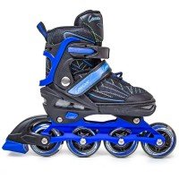 Роликовые коньки раздвижные SkateX Caroman V2 36-40 синий