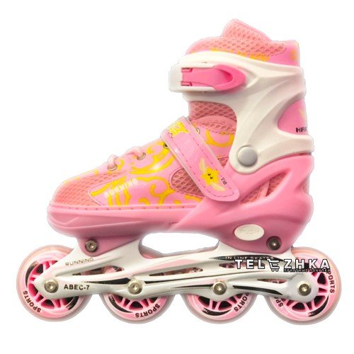 Ролики раздвижные SkateX Snipe 34-39 Розовый