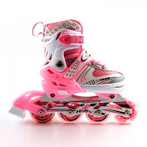 Ролики раздвижные Scale Sports Complete 2020 29-33 USA с комплектом защиты Розовые