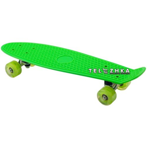 Скейт пенни борд SkateX Penny MixColor зеленый 22"
