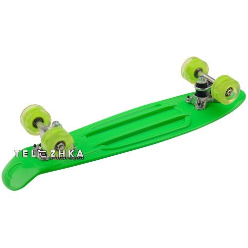 Скейт пенни борд SkateX Penny MixColor зеленый 22"