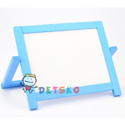 Мольберт и магнитная доска для рисования 40х30 Двухсторонний Голубой