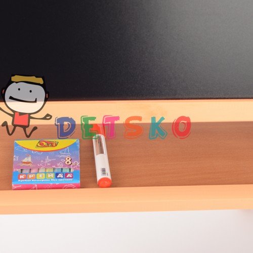 Мольберт и магнитная доска для рисования 60х40х100 Двухсторонний Оранжевый