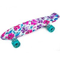 Скейт пенни борд Fish Skateboards Penny Elastic Flowers