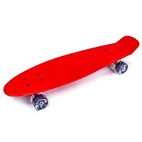 Скейт пенни борд SkateX Nickel Classico Led Red