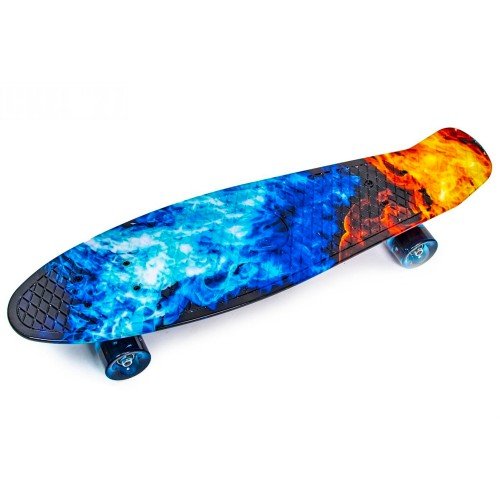 Скейт пенни борд SkateX Nickel Mix Led Napalm