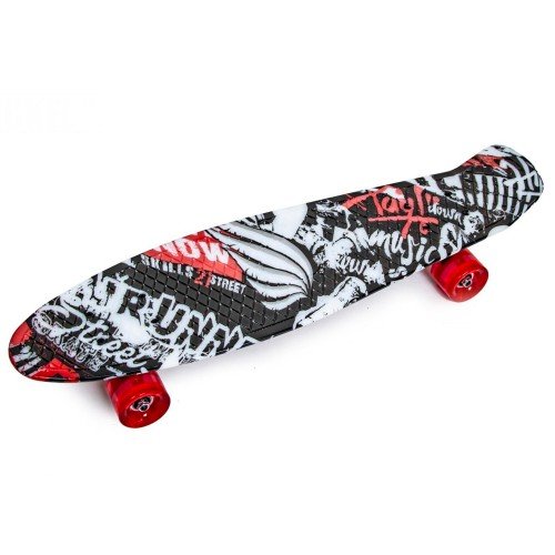 Скейт пенни борд SkateX Nickel Mix Led Skills