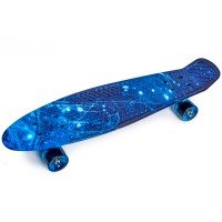 Скейт пенни борд SkateX Nickel Mix Led Star