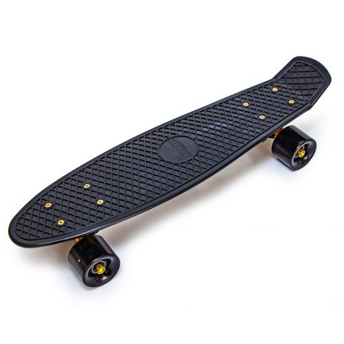 Скейт пенни борд SkateX Penny Classico черно-золотой