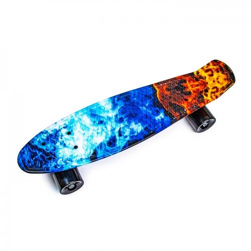 Скейт пенни борд SkateX Penny Sunny Fire 22"