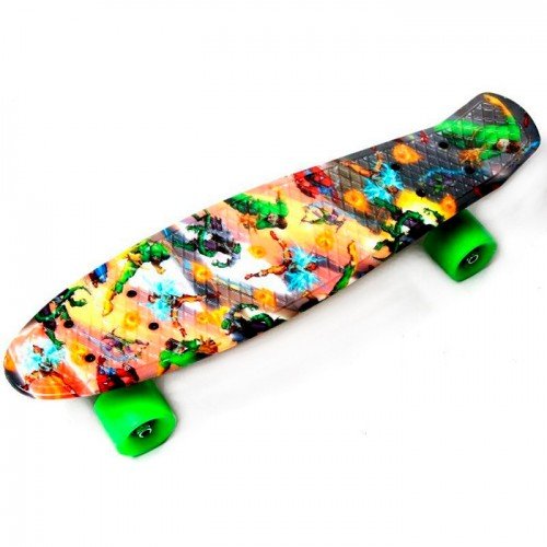 Скейт пенни борд SkateX Penny Sunny Heroes 22"