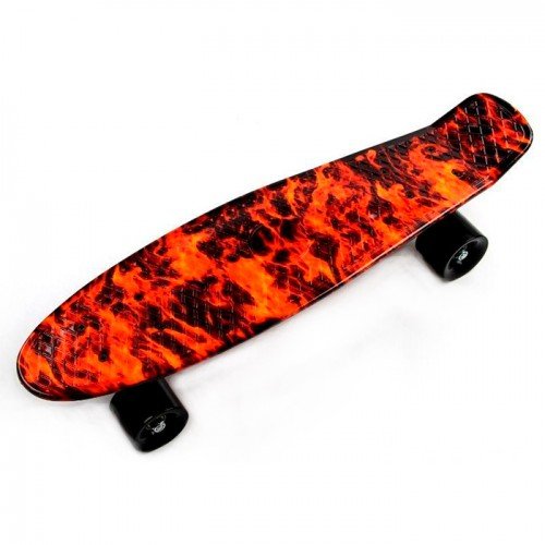 Скейт пенни борд SkateX Penny Sunny Red Fire 22"