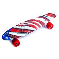 Скейт пенни борд SkateX Penny Sunny USA flag 22"