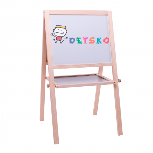 Мольберт и магнитная доска для рисования 60х40х100 Двухсторонний