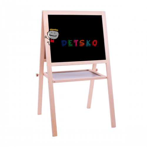 Мольберт и магнитная доска для рисования 60х40х100 Двухсторонний