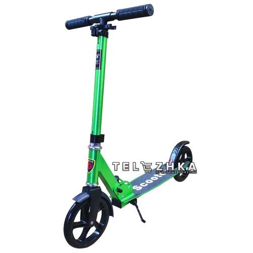 Самокат двухколесный ScooteX Scooter Urban Metallic USA зеленый