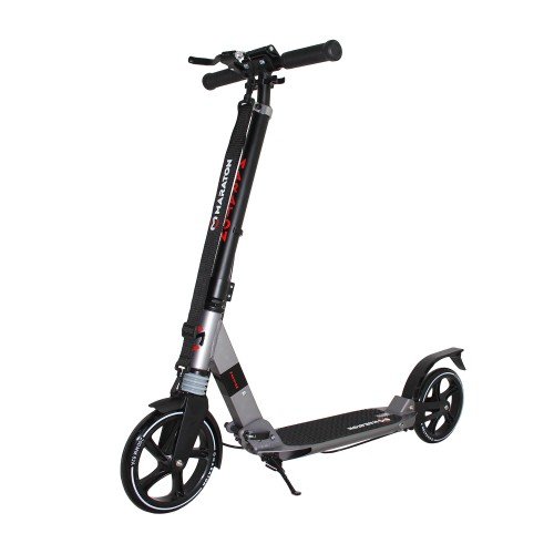 Самокат двухколесный Maraton Strider 2019 с ручным тормозом серый