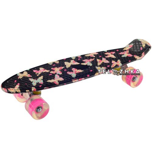Скейт пенни борд SkateX Penny Trend Butterfly 22"