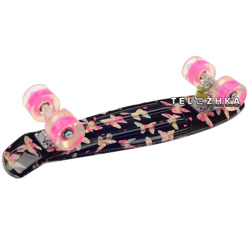 Скейт пенни борд SkateX Penny Trend Butterfly 22"