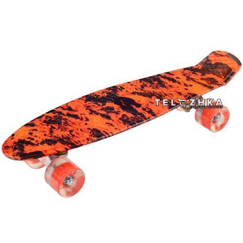 Скейт пенни борд SkateX Penny Trend Fire 22"