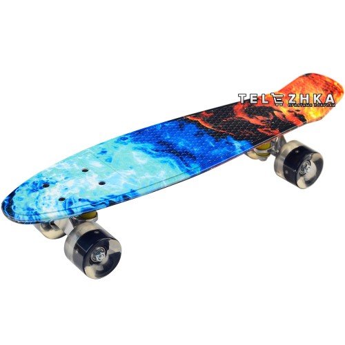 Скейт пенни борд SkateX Penny Trend Fireball 22"