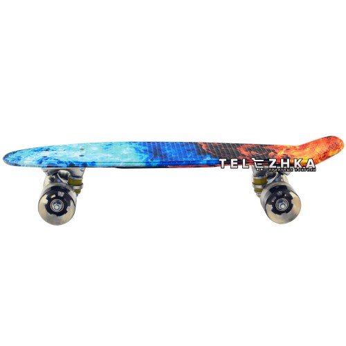 Скейт пенни борд SkateX Penny Trend Fireball 22"