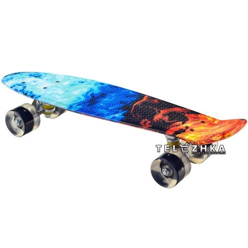 Скейт пенни борд SkateX Penny Trend Fireball 22"
