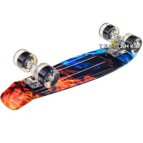 Скейт пенни борд SkateX Penny Trend Fireball 22"