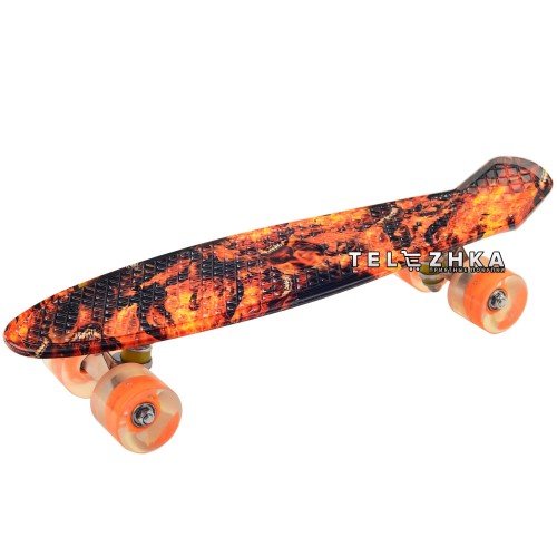 Скейт пенни борд SkateX Penny Trend FireOn 22"