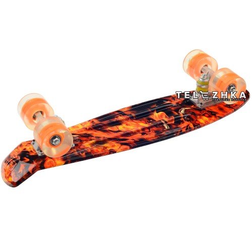 Скейт пенни борд SkateX Penny Trend FireOn 22"