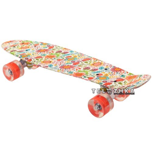 Скейт пенни борд SkateX Penny Trend Flowers 22"