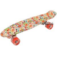 Скейт пенни борд SkateX Penny Trend Flowers 22"