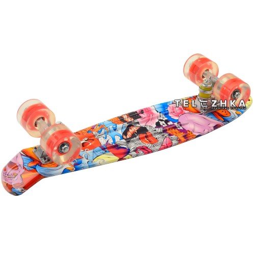 Скейт пенни борд SkateX Penny Trend Head 22"