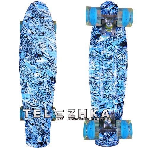 Скейт пенни борд SkateX Penny Trend Ice Tiger 22"