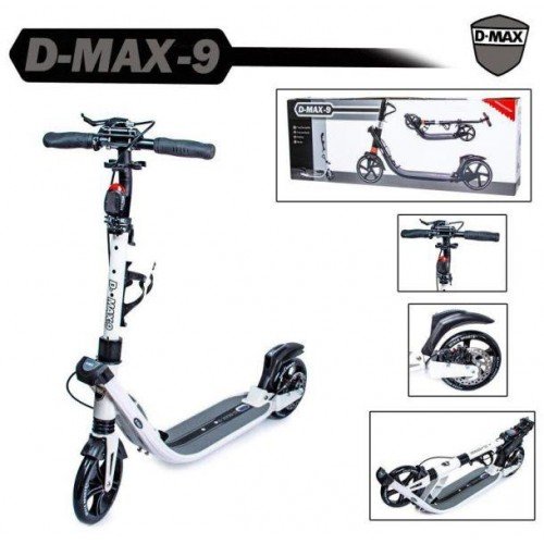 Самокат двухколесный Scale Sports D-MAX-9 Elite Disc белый