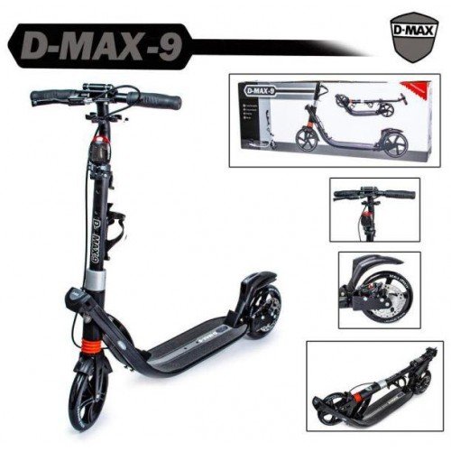 Самокат двухколесный Scale Sports D-MAX-9 Elite Disc черный