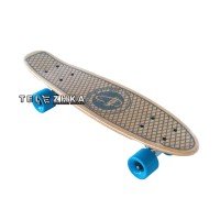 Скейт пенни борд Fish Skateboards Wood Blue 22"