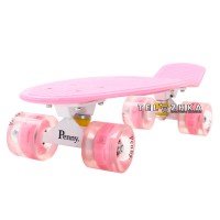 Скейт пенни борд SkateX Penny MultiColor светло-розовый 22"