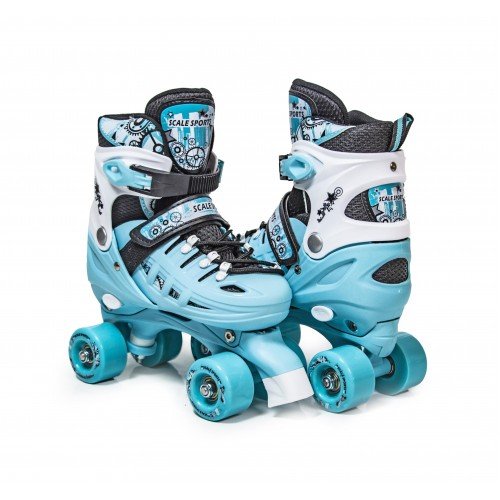 Раздвижные ролики квады Scale Sports 28-33 бирюзовый