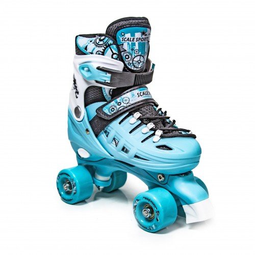 Раздвижные ролики квады Scale Sports 34-38 бирюзовый
