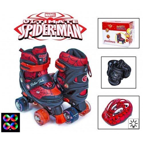 Раздвижные ролики квады SkateX Disney Quad 28-33 человек паук