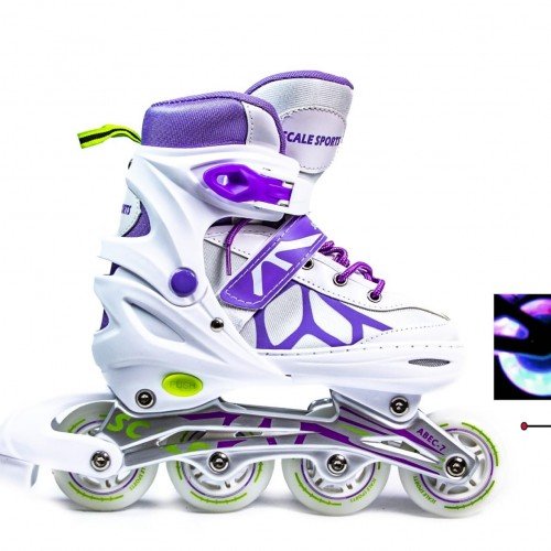 Роликовые коньки раздвижные Scale Sports LF 601A 38-41 белый
