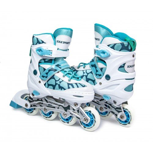 Роликовые коньки раздвижные Scale Sports LF 601B 38-41 бирюзовый