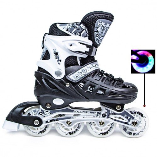 Роликовые коньки раздвижные Scale Sports LF 905 38-42 черный
