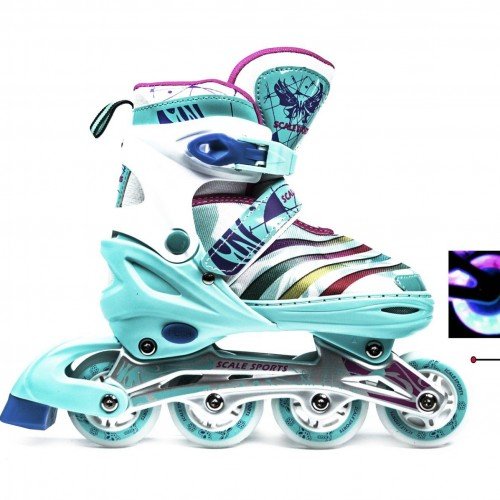 Роликовые коньки раздвижные Scale Sports LF 907M 28-33 бирюзовый