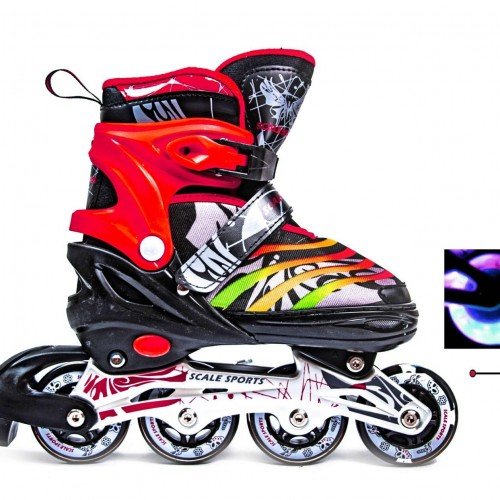 Роликовые коньки раздвижные Scale Sports LF 907M 28-33 красный