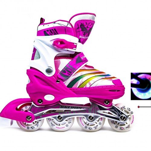 Роликовые коньки раздвижные Scale Sports LF 907M 38-41 розовый