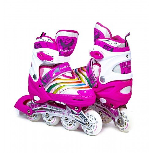 Роликовые коньки раздвижные Scale Sports LF 907M 38-41 розовый