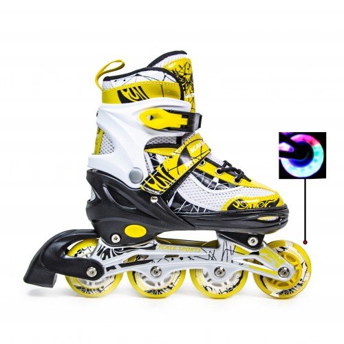 Роликовые коньки раздвижные Scale Sports LF 967 28-33 желтый
